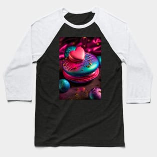 Where my heart lies! Valentines themed colorful array of macarons Baseball T-Shirt